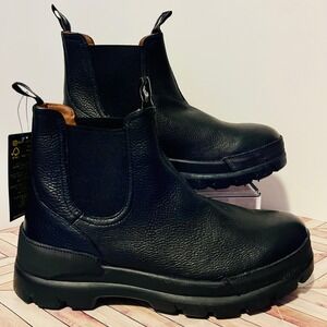 Polo Ralph Lauren Oslo Chelsea Boots Black Leather Men's 10.5 D Preppy